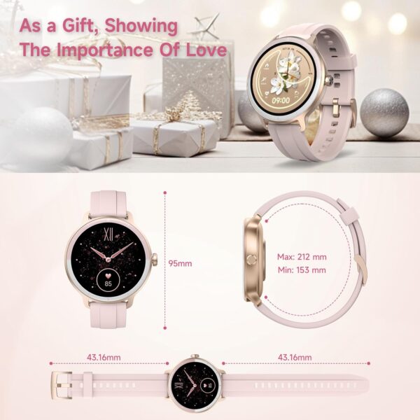 YMZ Smart Watch for Men Women, 1.27" HD Touchscreen Fitness Tracker, Bluetooth Calling, 100+ Sports Modes, Sleep Monitor, IP68 Waterproof, Compatible with Android & iPhones - Image 9