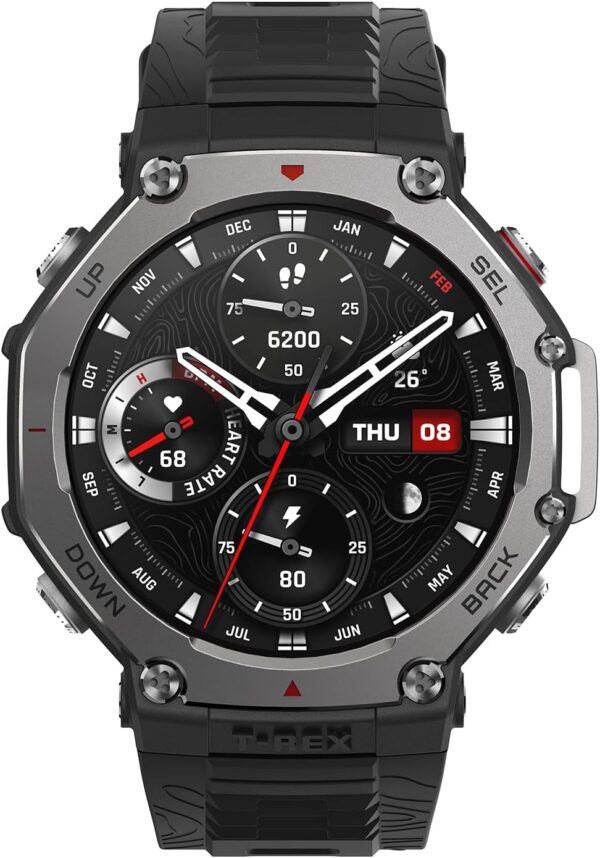 Amazfit T-Rex 3 Outdoor Smart Watch 48mm AMOLED Display, Offline Maps & Navigation, 6 Satellite Systems Dual Band GPS, 27 Days Battery Life, 170+ Sports Mode, 45m Freediving for Android, iPhone - Image 7