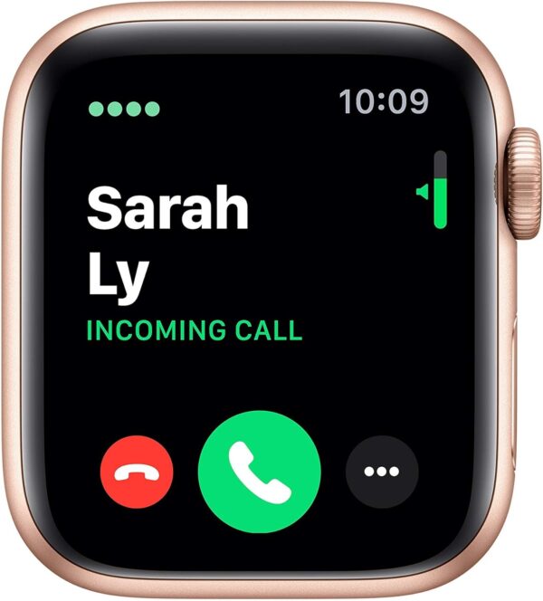 Apple Watch Series 5 (GPS + Cellular, 40MM) - Gold Aluminum Case with Pink Sport Band (Renewed) - Image 3