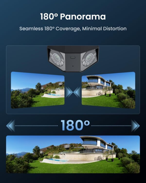 REOLINK 16MP WiFi Security Camera Outdoor, 180° Ultra-Wide Angle, Duo 3 WiFi, 2.4/5GHz Wi-Fi 6, Smart Detection, Color Night Vision, Two-Way Talk, IP67, Up to 512GB Storage, Plug-in Power (12V/2A) - Image 3