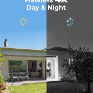 REOLINK 4K Security Camera System – H.265 4pcs PoE Security Cameras Wired with Person Vehicle Detection, 8MP/4K 8CH NVR with 2TB HDD for 24-7 Recording, RLK8-800B4