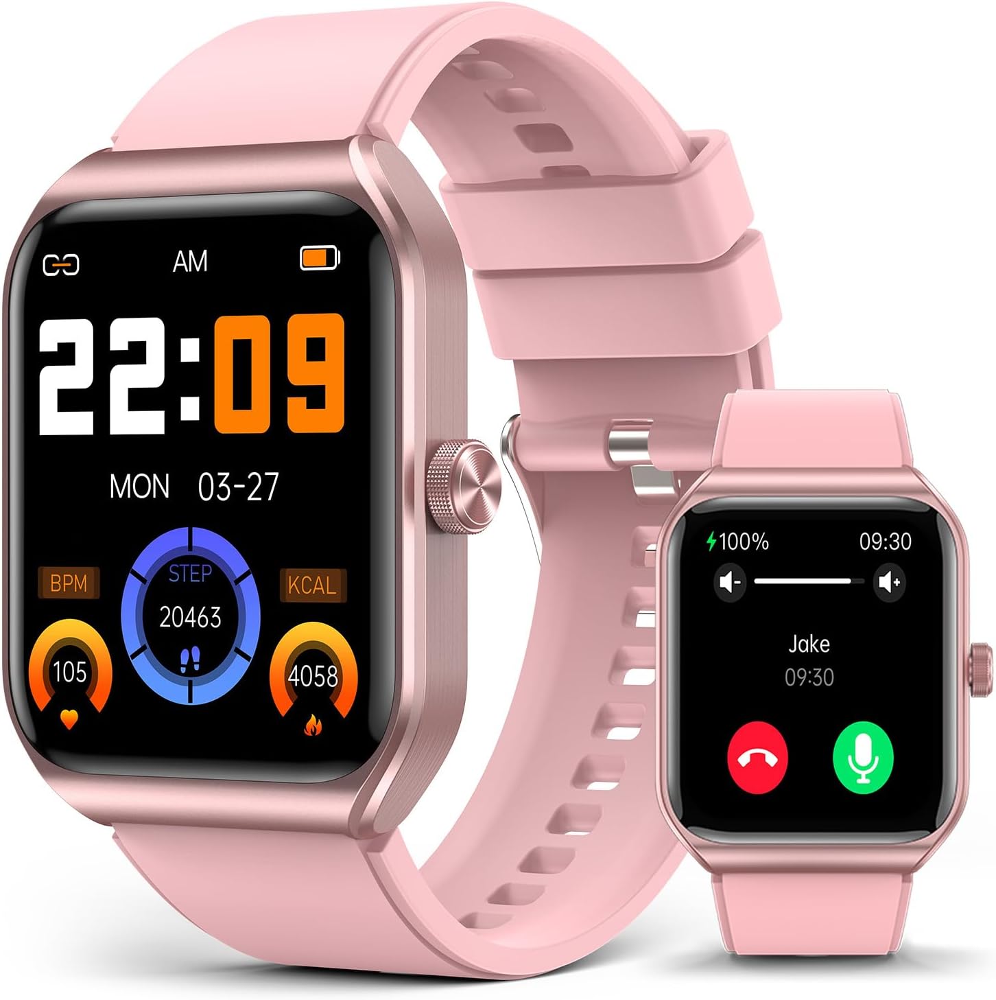 Smart Watch for Women with SOS Emergency Alert,1.91" GPS Guardian with 100+ Sports Modes, Blood Pressure/Blood Oxygen/Heart Rate/Sleep Monitor, IP68 Waterproof Smartwatch for Android iOS