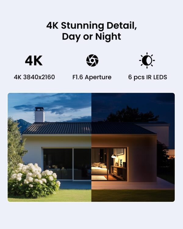 REOLINK 4K Outdoor Security Camera, 2.4/5GHz Wi-Fi 6, AI Detection, Spotlight Color Night Vision, 24/7 Recording, No Monthly Fees, Corded Wireless WiFi Security Camera, Weatherproof, Lumus Pro - Image 2