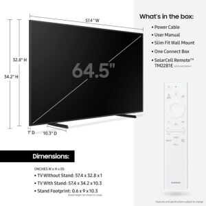 SAMSUNG 65-Inch Class QLED 4K The Frame LS03B Series, Quantum HDR, Art Mode, Anti-Reflection Matte Display, Slim Fit Wall Mount Included, Smart TV w/Alexa Built-in (QN65LS03BAFXZA)