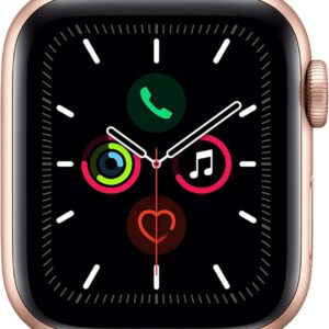 Apple Watch Series 5 (GPS + Cellular, 40MM) – Gold Aluminum Case with Pink Sport Band (Renewed)