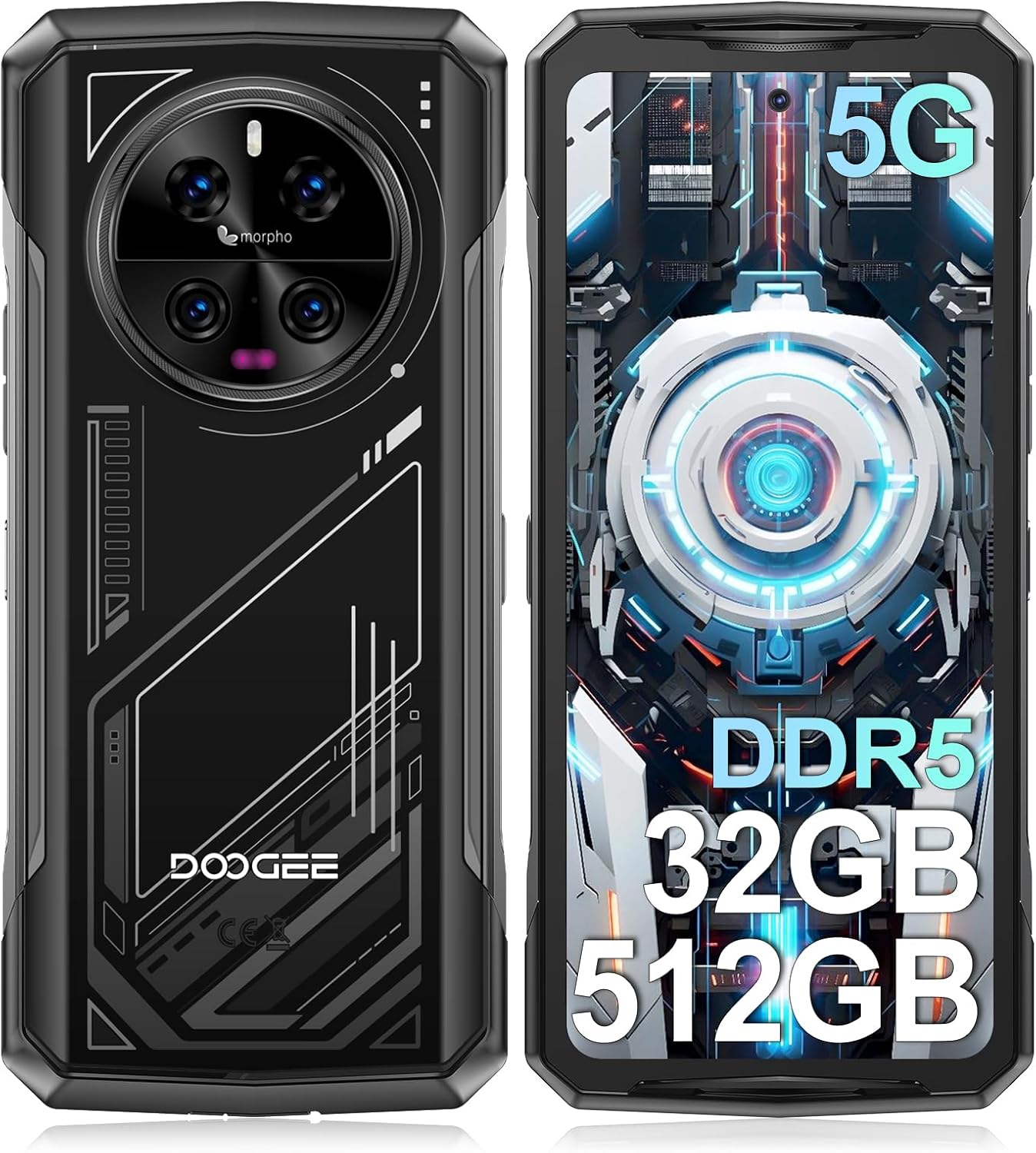 You are currently viewing DOOGEE V40 Rugged Smartphone 5G,32GB+512GB/2TB Android 14 Rugged Phone,4nm D7300,6.78″ FHD+120Hz Rugged Unlocked Cell Phone,108MP+20MP Night Vision,8680mAh,3 Card Slots/Dual Unlock/NFC/Wi-Fi6E/IP69K
