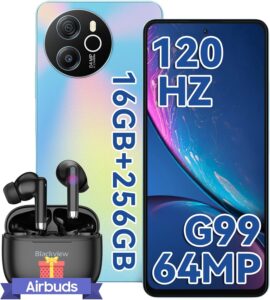 Read more about the article Blackview Shark8 Unlocked Phones, 16GB+256GB/SD 2TB Android Phones, MTK G99, 120Hz 6.78″ FHD+, 33W Fast Charge 5000mAh, Android 13 Mobile Phone, 64MP Camera, NFC/Fingerprint/198g, T-Mobile Cellphone