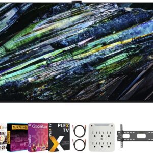 Sony XR55A95L BRAVIA XR A95L 55 inch QD-OLED 4K HDR Smart TV with Google TV (2023) Bundle with Premiere Movies Streaming + 37-100 Inch TV Wall Mount + 6-Outlet Surge Adapter + 2X 6FT 4K HDMI 2.0 Cable