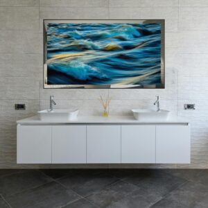 Soulaca 43 inches Large Smart TV Mirror 4K Screen Vanishing IPX6 Waterproof for Bathroom SPA Goo-Gle System WiFi Bluetooth DTV Hotel Advertising Indoor New