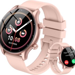 Smart Watch, 1.39″ Smartwatch for Women (Answer/Make Call), Fitness Activity Tracker with Heart Rate & Sp02 Monitor, 100+ Sport Modes, IP68 Waterproof Fitness Watch for Android iOS (Rose Gold)