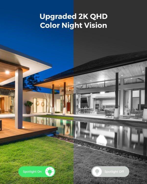 REOLINK Wireless Outdoor Security Camera Lumus 2K, Upgraded 4MP Spotlight Color Night Vision, 2.4/5GHz Dual-Band WiFi Plug in Camera, Smart Person/Vehicle/Animal Detection, Two-Way Talk, Local Storage - Image 2