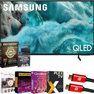 Samsung 50″ QLED Q7F 4K Smart TV (2025) Vision AI, Quantum HDR | CPS Exclusive 26 Month Protection, 2X HDMI Cables, Premiere Movies Streaming & Deco Gear Complete Home Theater Beginner’s Guidebook