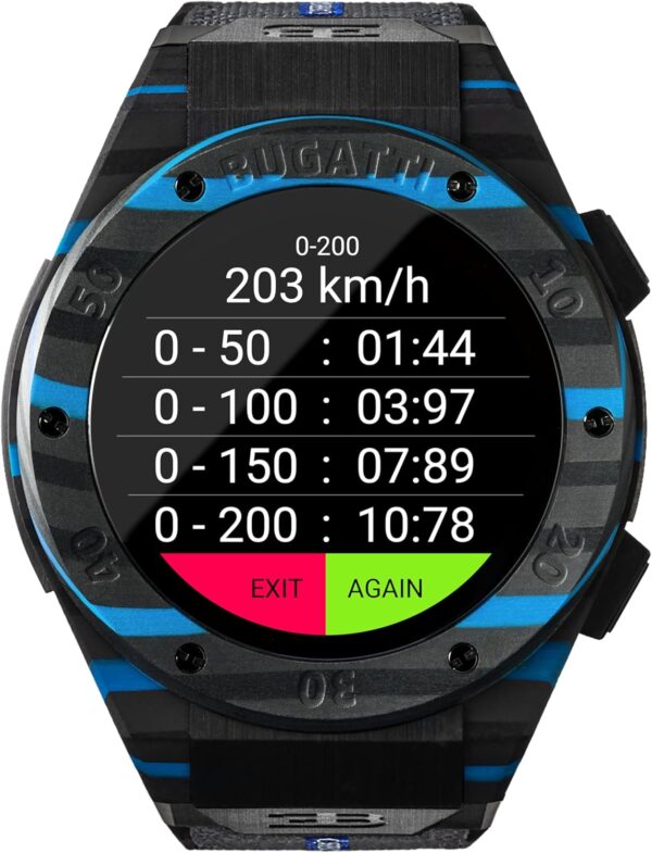 Wearable4U Bugatti Carbone Watch for Men, Limited Edition, 46 mm AMOLED Display, Water-Resistant Smartwatch - Image 4