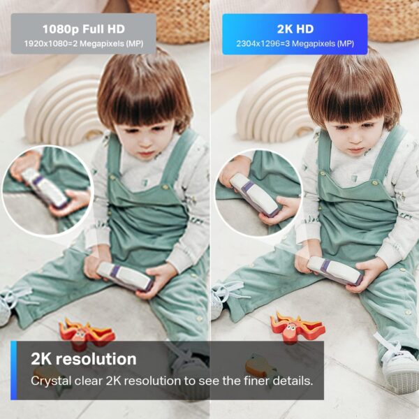 TP-Link Tapo 2K Security Camera for Baby Monitor, Dog Camera w/Motion Detection, 2-Way Audio Siren, Night Vision, Cloud & SD Card Storage, Works w/Alexa & Google Home, 4-Pack (Tapo C110P4) - Image 3