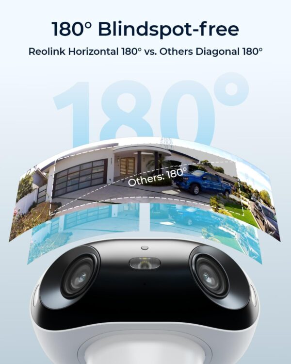 REOLINK Argus 4 Pro, 4K Solar Security Cameras Wireless Outdoor, 8MP for Home Security, ColorX Night Vision, 180° No Blindspots, 5G/2.4GHz WiFi 6, AI Detection, No Monthly Fee, Home Hub Compatible - Image 2