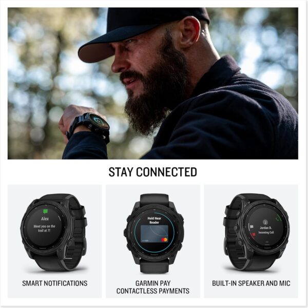 Garmin tactix® 8 51mm, Solar Charged Display, Elite, Premium Tactical GPS Smartwatch, Includes Applied Ballistics Elite™ Solver, Titanium Bezel, Sapphire Lens, 40-Meter Dive Rating - Image 4
