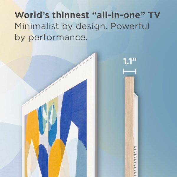 TCL 55-Inch Class NXTVISION Series QLED 4K UHD Google Smart TV Canvas Style Art Frame TV - QLED, 120hz, Matte Anti-Glare Screen, Free Bezel and Frame, Atmos, Free Art Included (55A300W, 2024 Model) - Image 6