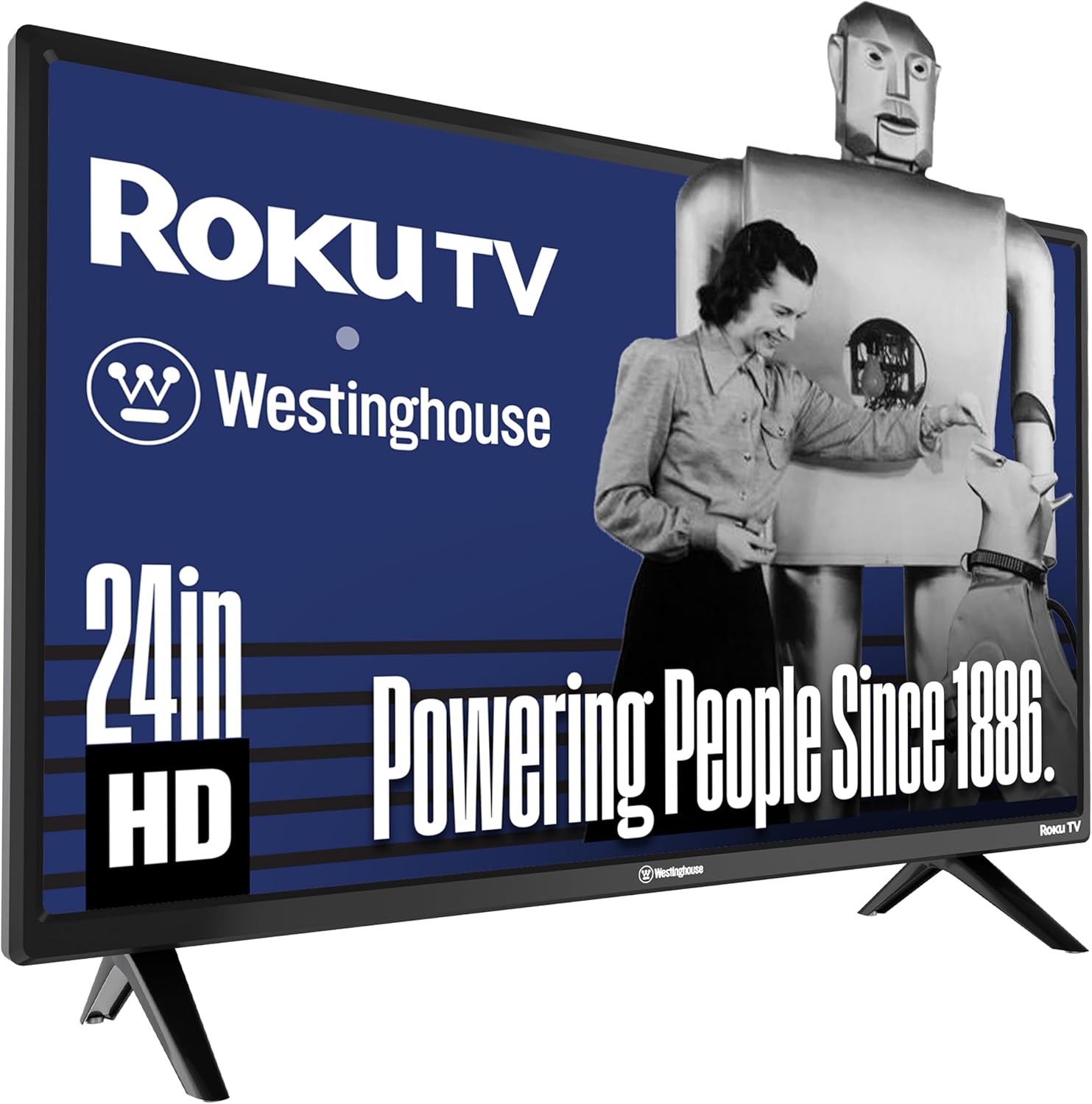 Westinghouse Roku TV - 24 Inch Smart TV, HD Television with Wi-Fi Connectivity and Mobile App, LED Flat Screen Compatible with Apple HomeKit, Alexa and Google Assistant