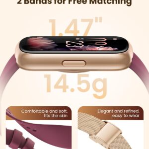 Fitness Watches for Women, Fitness Tracker with Heart Rate/SpO2 Monitor, Smart Watches for Women with Sleep/Step Tracker, 20+ Sport Modes Activity Tracker, Android Smart Watch for Phones