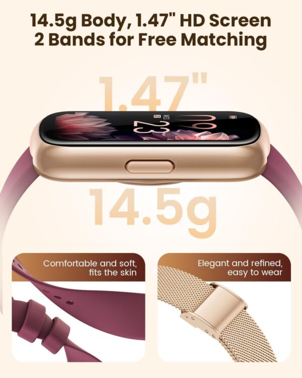 Fitness Watches for Women, Fitness Tracker with Heart Rate/SpO2 Monitor, Smart Watches for Women with Sleep/Step Tracker, 20+ Sport Modes Activity Tracker, Android Smart Watch for Phones - Image 2