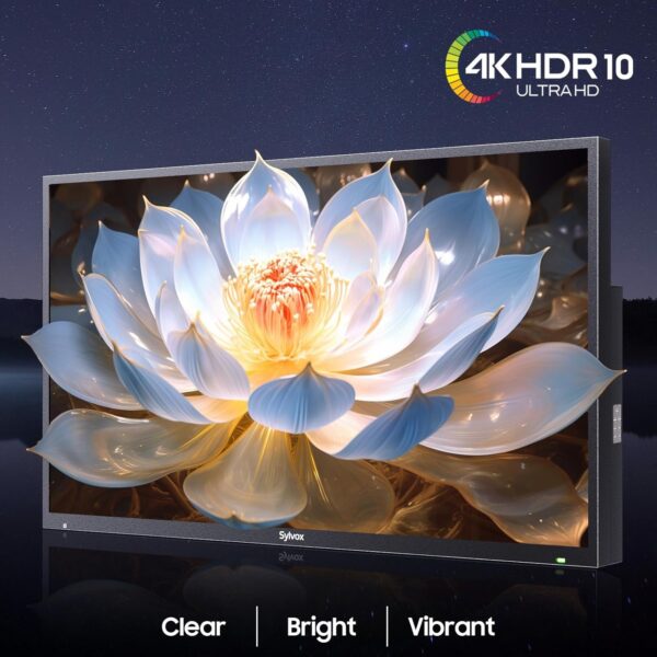 SYLVOX Outdoor TV, 43 inch Smart TV Waterproof Outdoor TVs, 4K Weatherproof Television for Outside, Support Google Assistant, Chromecast, 1000 nit Brightness Partial Sun (Deck Pro 2.0/2024) - Image 6