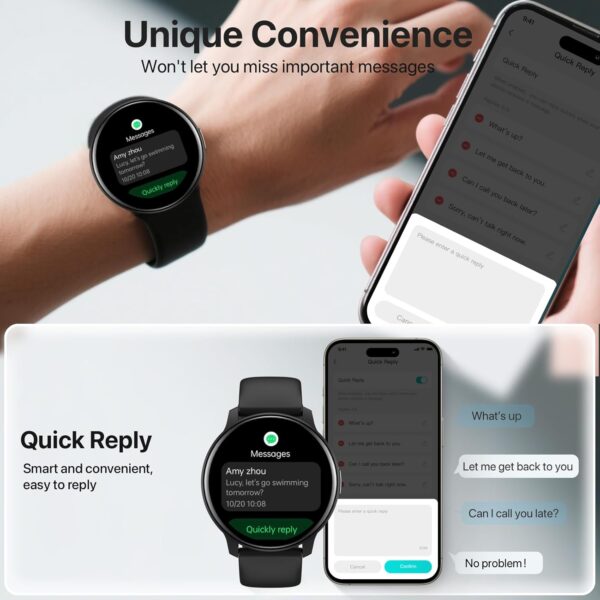 Smart Watch(Answer/Make Call) 2025 Smart Watches for Men Women 100+ Sports Fitness Tracker with Heart Rate,Sleep Monitor,Pedometer,Calories IP68 Waterproof Activity Tracker for Android/iOS - Image 7