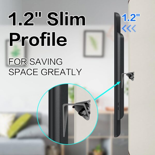 No Drill Drywall TV Mount, No Stud TV Wall Mount for Most Brand 22-55 Inch TVs up to 100 lbs, Easy Install No Stud Studless TVs Wall Mount, Include All Hardware-New Level Bubble Meter - Image 4