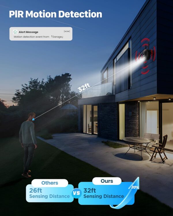 Security Cameras Wireless Outdoor Solar: 2K WiFi Camera for Home Security System - Battery Powered Cam IP66 Waterproof Motion Sensor 360° CCTV Camera- 5G Not Supported - Image 7