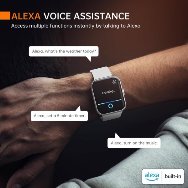 aeac Smart Watch for Women/Men, Fitness Watch, Alexa Built-in & Stable Bluetooth Call, with Heart Rate/SpO2/Sleep Monitor, 100 Sports, IP68 Waterproof Smartwatches for iOS Android - Image 2