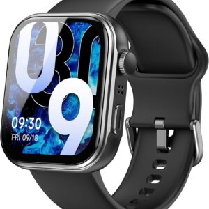 TOZO AMOLED S6 Smart Watch 1.85″ Ultra-Clear Screen Dynamic Faces Bluetooth Call,100+ Sports Modes Fitness Activity Tracker with Sleep Monitor IP68 Waterproof Black