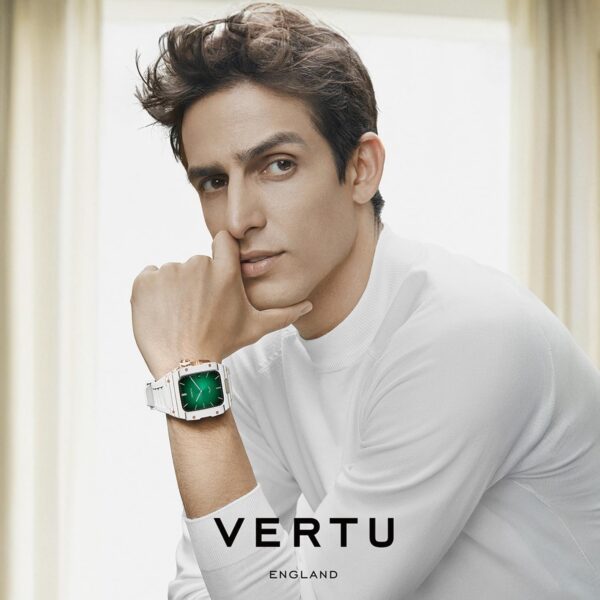 VERTU H1 Diamonds Luxury Smartwatch for Men - 1.85" Sapphire Display, Calls, Fitness Tracker, Android, 100+ Activity Modes, IP68 (White/Gold)​​ - Image 2