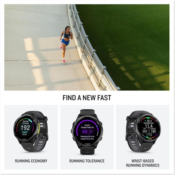 Garmin Forerunner 970 Running Smartwatch, GPS Fitness Smart Watch for Men and Women, Carbon Gray DLC Titanium with Black Case/Translucent Whitestone Band​​ + Access 600 Fitness Monitor XS-S​​ + More - Image 5