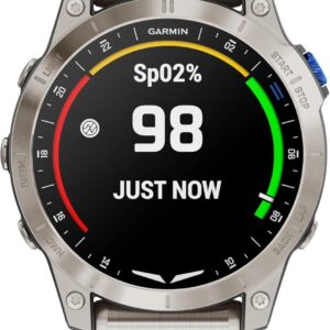 Garmin D2™ Mach 1, Touchscreen Aviator Smartwatch with GPS Moving Map, Aviation Weather, Health and Wellness Features and More, Vented Titanium Bracelet