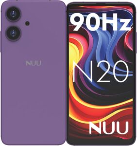 Read more about the article NUU N20 Basic Cell Phone for T-Mobile, Mint, Metro, Qlink, Tello, 12(6+6) GB+128GB,Perfect for Teenagers, Dual SIM 4G, Octa-Core 6.6″ 90Hz HD+, Unlocked Phones Android Phone 14, US Warranty (Purple)