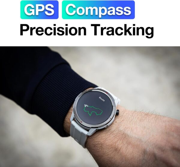 AGM Legion Rugged Smart Watch for Men, 5ATM Waterproof, Shockproof & Drop-proof, 100+ Sports Modes, Bluetooth Calling, Compass, Barometer & Altimeter, 1.43" AMOLED Display, Heart Rate & Sleep Tracking - Image 5
