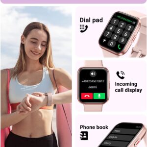 Smart Watch for Women Android & iPhone, Alexa Built-in, 1.8″ Touch Screen Fitness Tracker with Answer/Make Calls, IP68 Waterproof Heart Rate/Sleep/SpO2 Monitor, Pedometer, 100+ Sport Modes