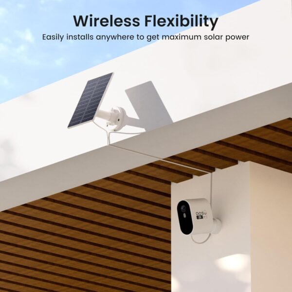AOSU Solar Security Cameras Wireless Outdoor, 2K QHD Home Security System, 4-Cam Kit with 166° Ultra-Wide View, Cam-to-Cam Sync, 32GB Homebase Local Storage, Color Night Vision, No Monthly Fee - Image 9