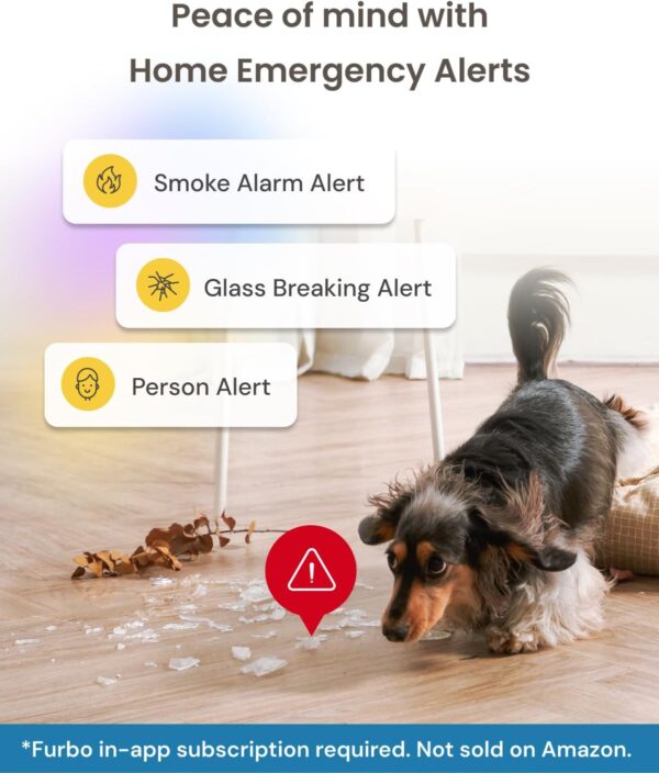 Furbo 360° Dog Camera - Unlock with Paid Plan: Home Security & Dog Safety Alerts, Rotating Pet Treat Dispenser w/ 2-Way Speaker, Smart Indoor Cam w/Phone App (3mo Minimum Subscription Required) - Image 9
