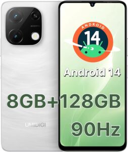 Read more about the article UMIDIGI G9T Cell Phone, Android 14 Smartphone Unlocked, 6.75″ HD+ 90Hz Display, 5000mAh Battery, 18W Fast Charging, 8(4+4)+128GB/1TB TF, 13MP Camera, AI Face & Fingerprint Unlock, 4G Dual SIM, GPS