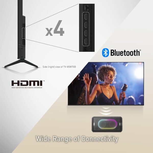 Panasonic W70 Series (2025 Model) 55" LED 4K Ultra HD Smart Fire TV, Press & Ask Alexa, Apple AirPlay, HDR10+, HDMI 2.1, and Bluetooth Support - 55W70BP - Image 8