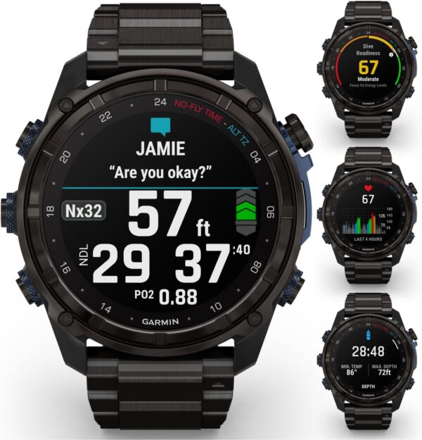 Wearable4U - Garmin Descent Mk3 & Mk3i 51 mm & 43 mm, Titanium Dive Computer - Extra-Long Strap | Up to 25 Days Battery Life, AMOLED Display, GPS Smartwatch & Gift Bundle (010-02752-13) - Image 4