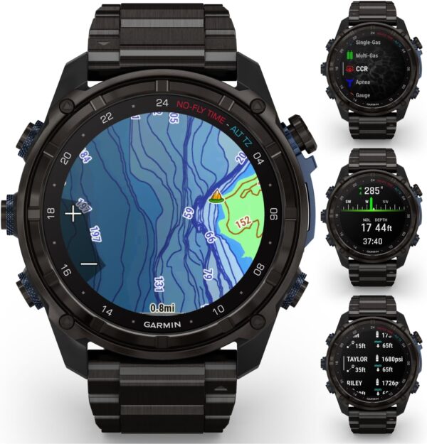 Wearable4U - Garmin Descent Mk3 & Mk3i 51 mm & 43 mm, Titanium Dive Computer - Extra-Long Strap | Up to 25 Days Battery Life, AMOLED Display, GPS Smartwatch & Gift Bundle (010-02752-13) - Image 3