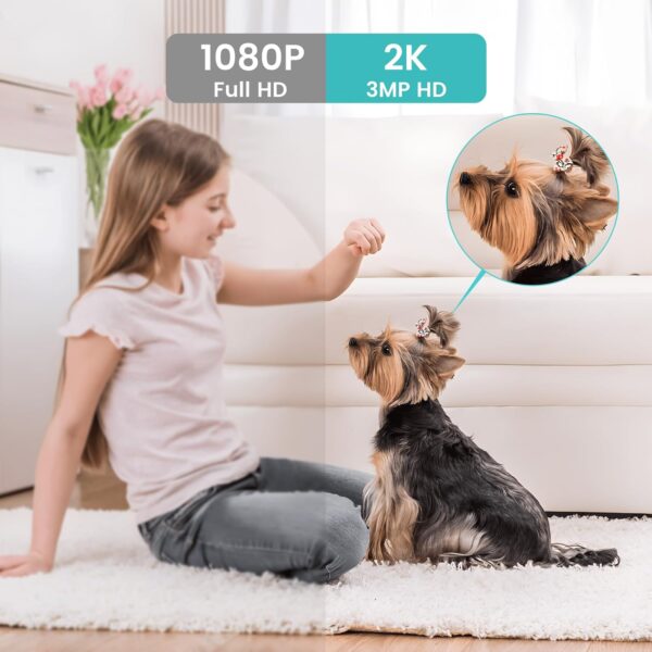 litokam Indoor Cameras for Home Security with Night Vision, Pet Camera with Phone App, 2K Indoor Security Cam, Motion Detection, 2-Way Audio, WiFi Home Camara, Baby Monitor Work with Alexa - Image 2