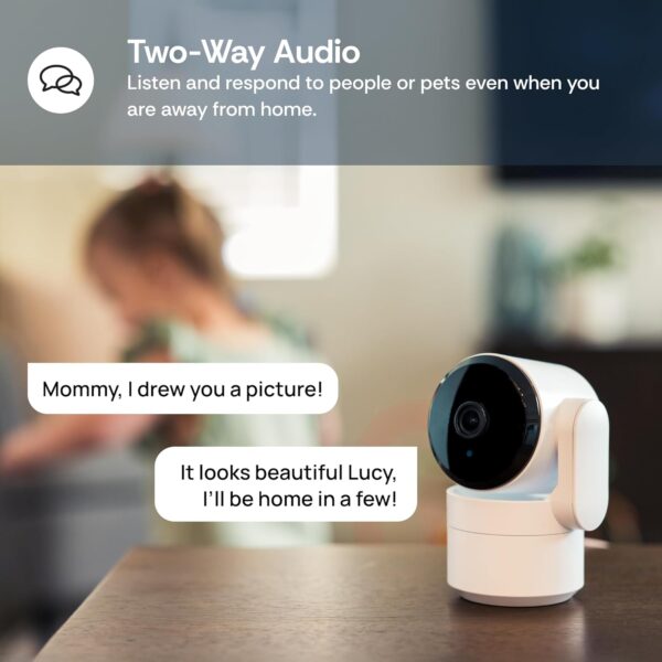 Luna Indoor Camera 360-Degree Pan/Tilt, Pet/Person/Vehicle AI Motion Detection, Plug-in, Night Vision, Two Way Audio, Cloud Storage, Wi-Fi Camera for Room Office Smart Home Security (White) - Image 7