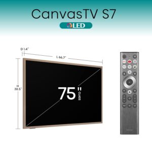 Hisense 75-Inch Class QLED 4K S7N CanvasTV Series Dolby Vision HDR Google Smart TV (75S7N, 2025 Model) – 144Hz, Art Mode, Anti-Glare Panel, Hi-Matte Display, UltraSlim Wall Mount & Frame Included