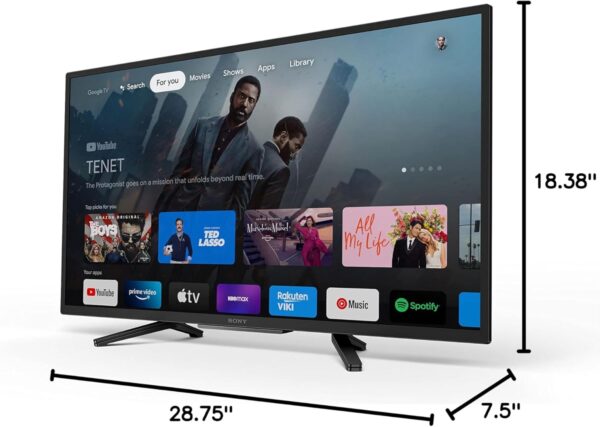 Sony 32 Inch 720p HD LED HDR TV W830K Series with Google TV and Google Assistant-2022 Model, Black - Image 10