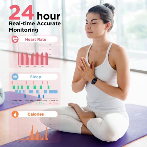 Motorola Moto Watch 70 - Health and Fitness Bluetooth Smartwatch for Every Day Wear, Advanced Health Features, Up to 10 Days Battery Life - Compatible with Android and iOS, Phantom Black - Image 6