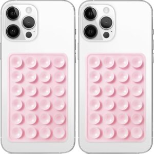 Read more about the article Anteel 2 Pack Silicone Suction Phone Case Mount, Non Slip Sticky Grip for Cellphone, Silicon Adhesive Suction Cup Mount, Strong Grip Holder for Selfies and Videos (Light Pink)
