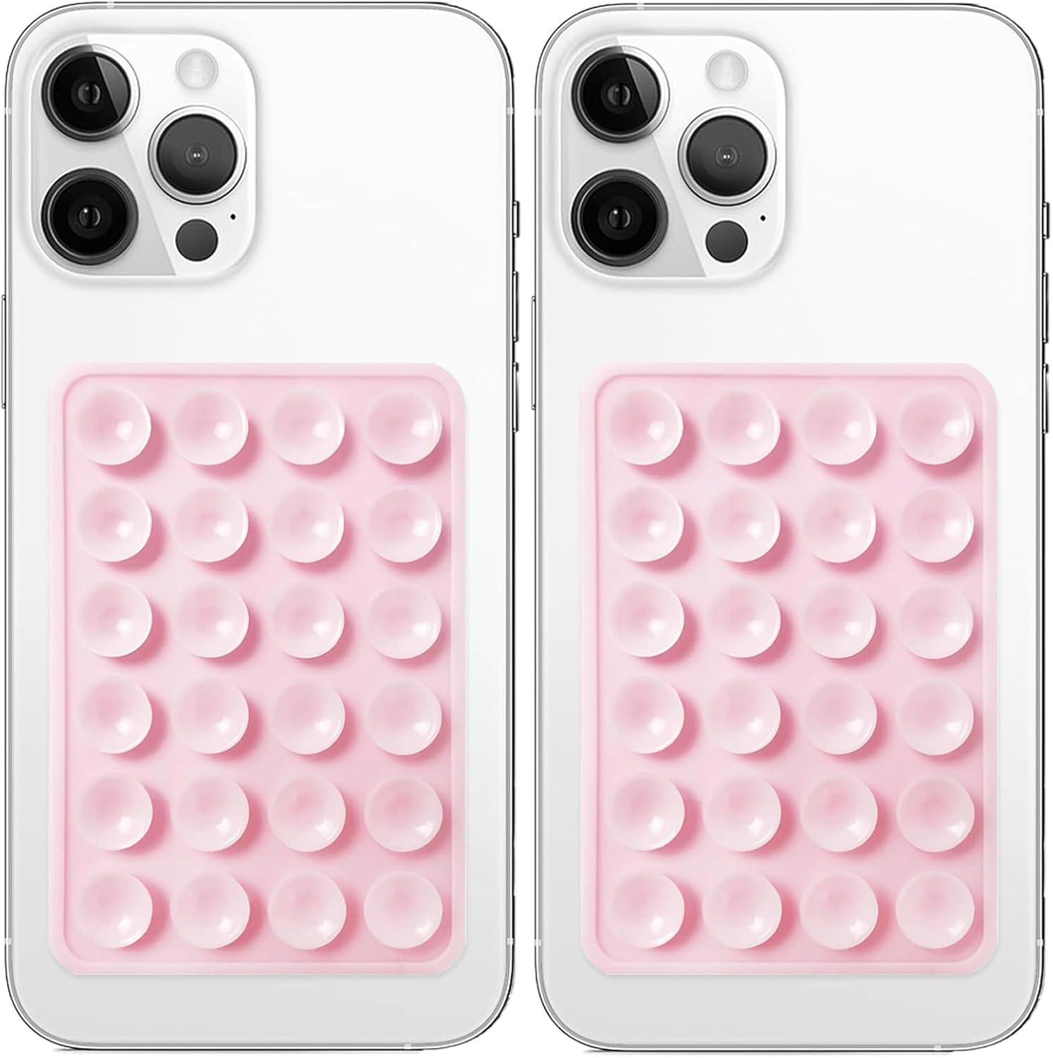 You are currently viewing Anteel 2 Pack Silicone Suction Phone Case Mount, Non Slip Sticky Grip for Cellphone, Silicon Adhesive Suction Cup Mount, Strong Grip Holder for Selfies and Videos (Light Pink)