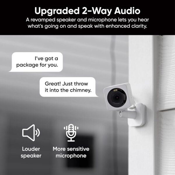 Wyze Cam OG Indoor/Outdoor 1080p Wi-Fi Smart Home Security Camera with Color Night Vision, Built-in Spotlight, Motion Detection, 2-Way Audio, Compatible with Alexa & Google Assistant, White - Image 6